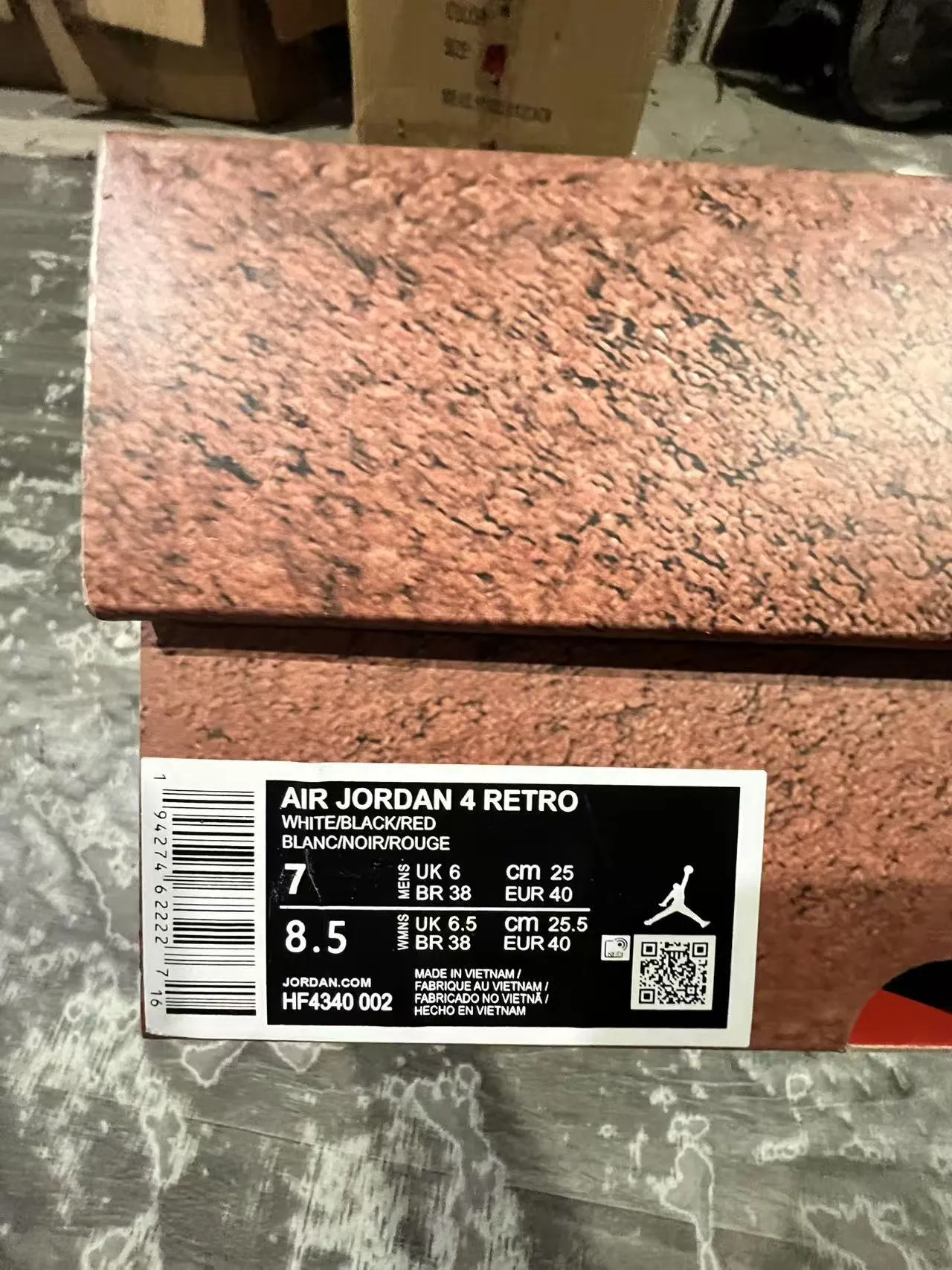 Nike Air Jordan 4 White Black Red Basketball Shoes 10