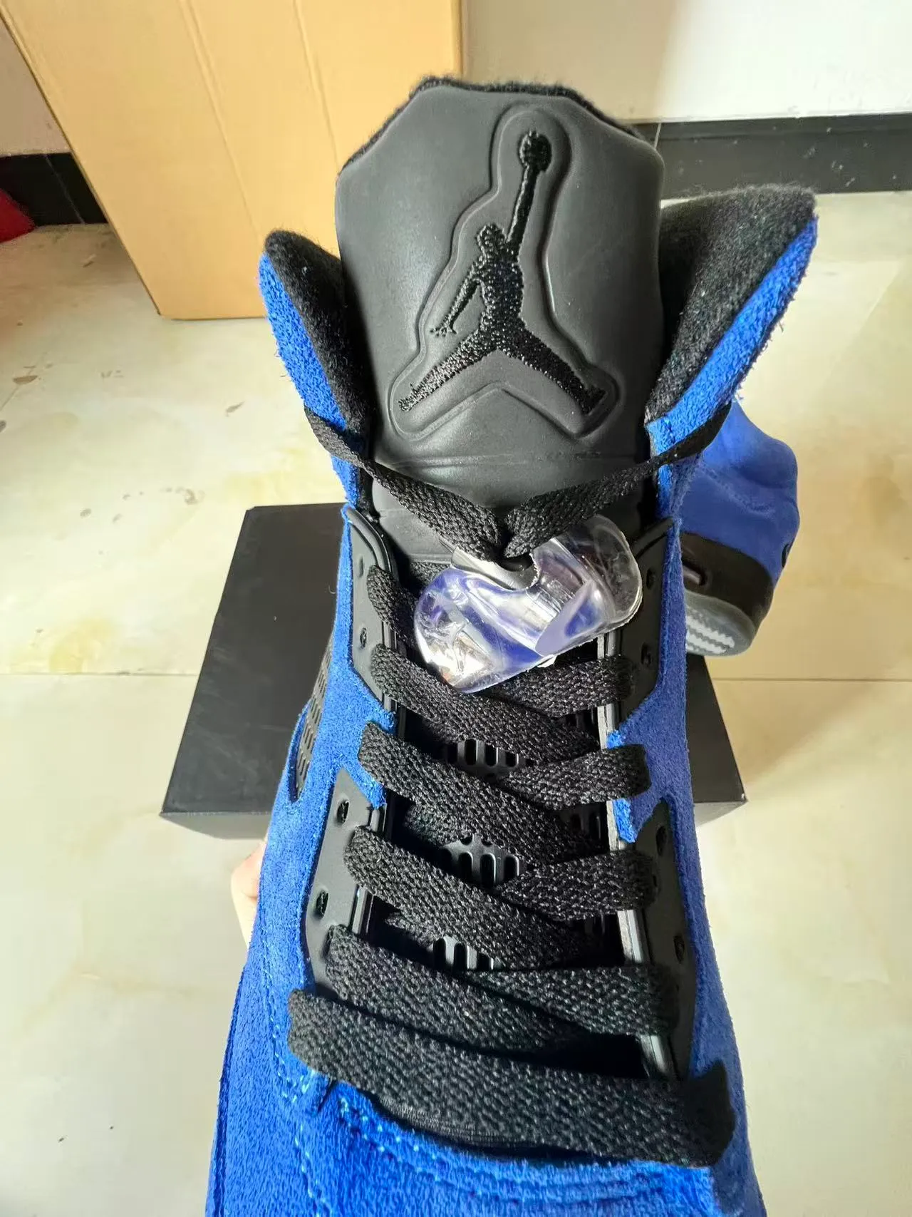 Nike Air Jordan 5 Royal Blue Suede Basketball Shoes 9
