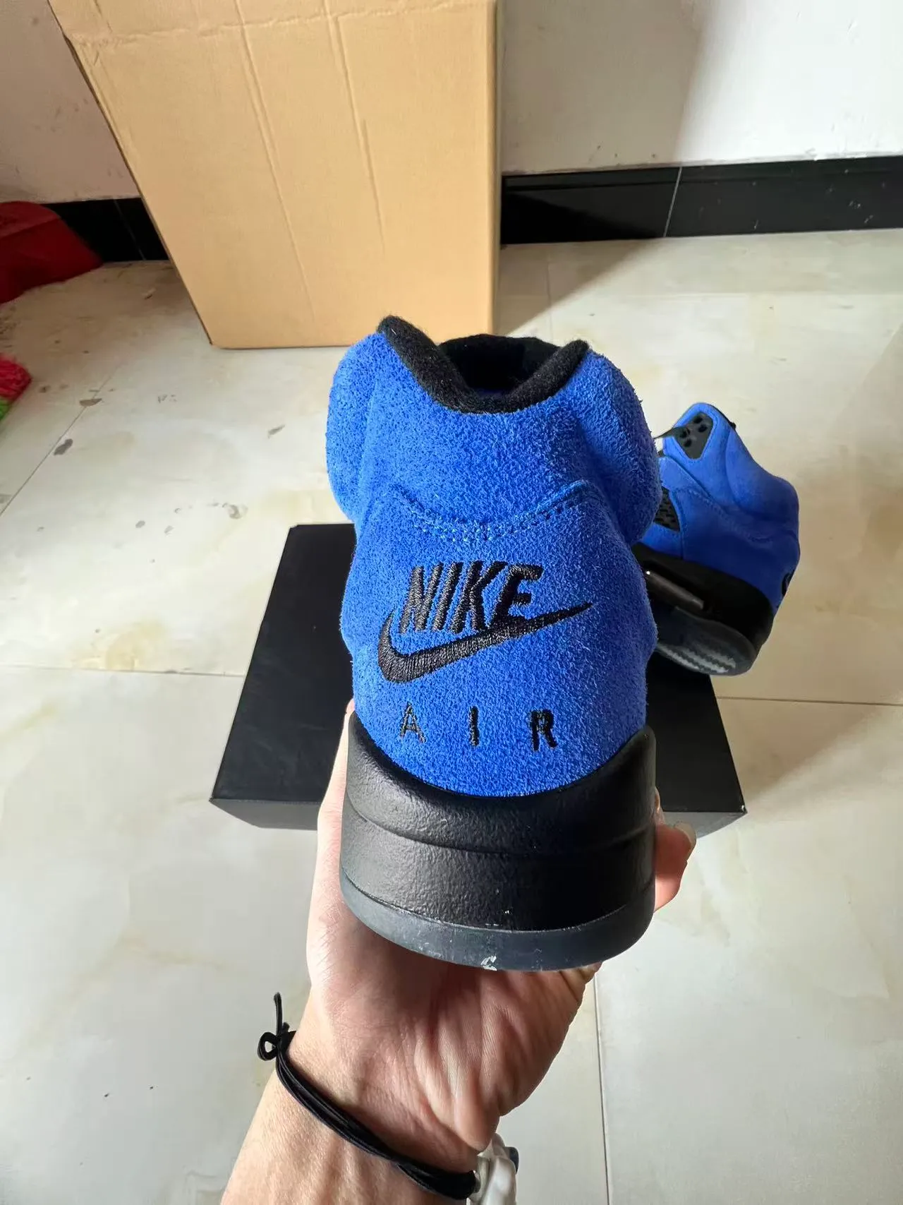 Nike Air Jordan 5 Royal Blue Suede Basketball Shoes 6