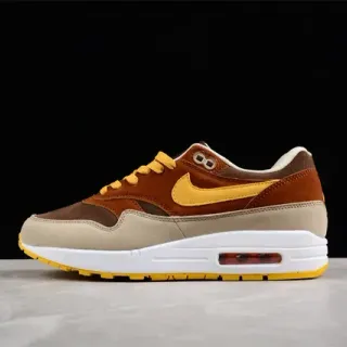 Nike Air Max 1 Brown Beige Yellow Lifestyle Sneakers