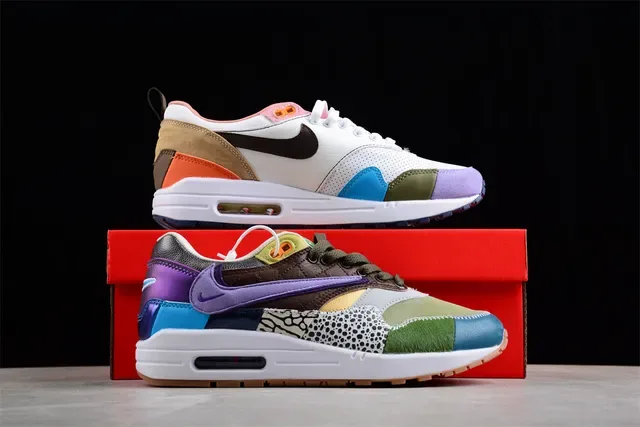 Nike Air Max 1 Multicolor Patchwork Lifestyle Sneakers 15