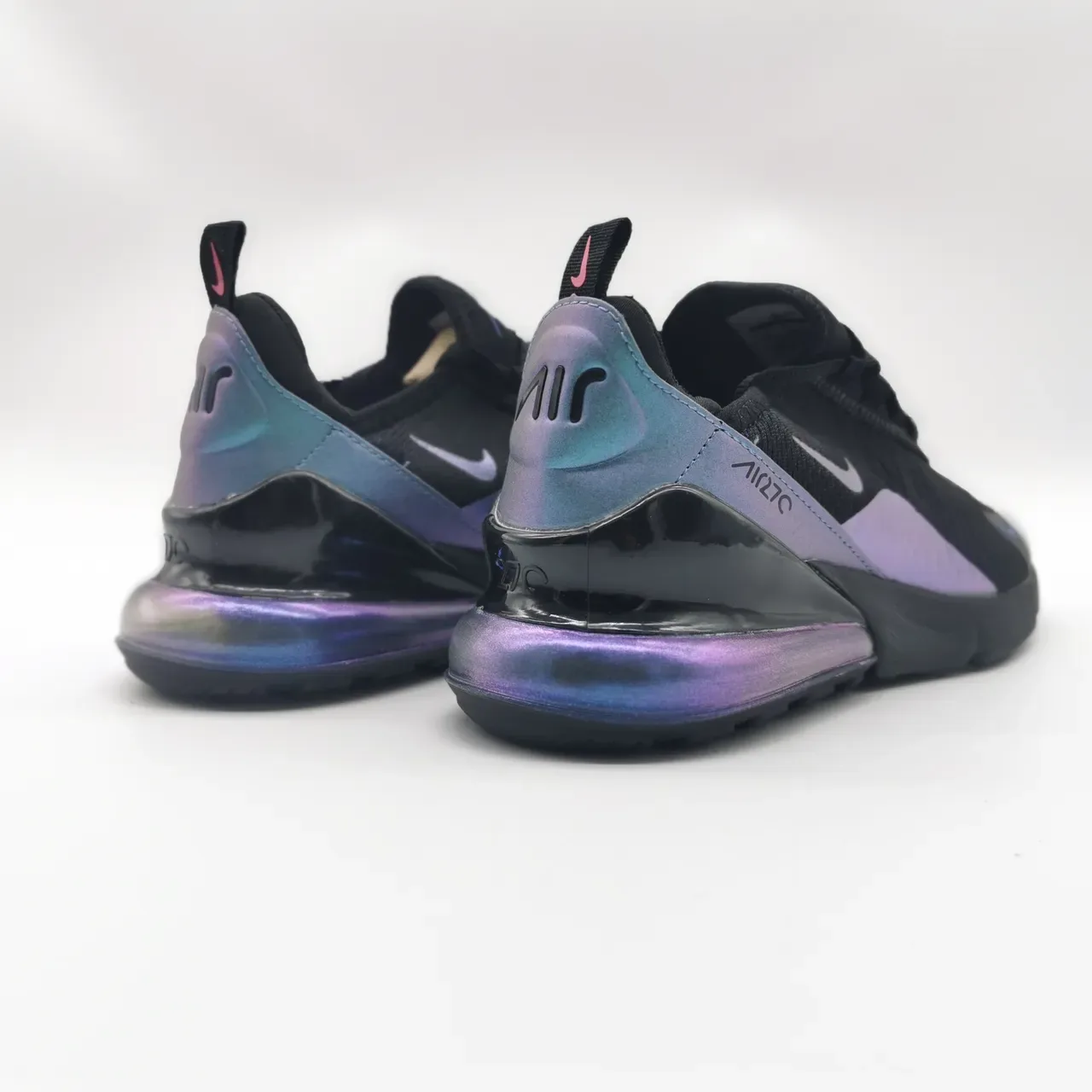 Nike Air Max 270 Noir Iridescent Bleu Violet Chaussures de course 3