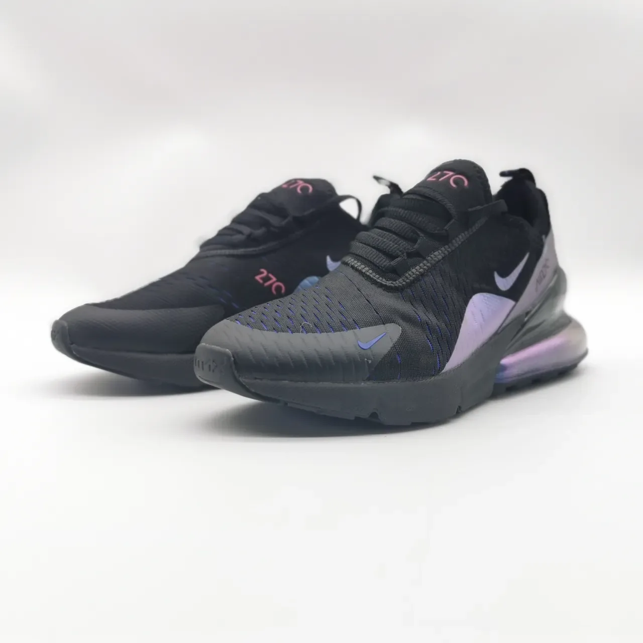 Nike Air Max 270 Noir Iridescent Bleu Violet Chaussures de course 6
