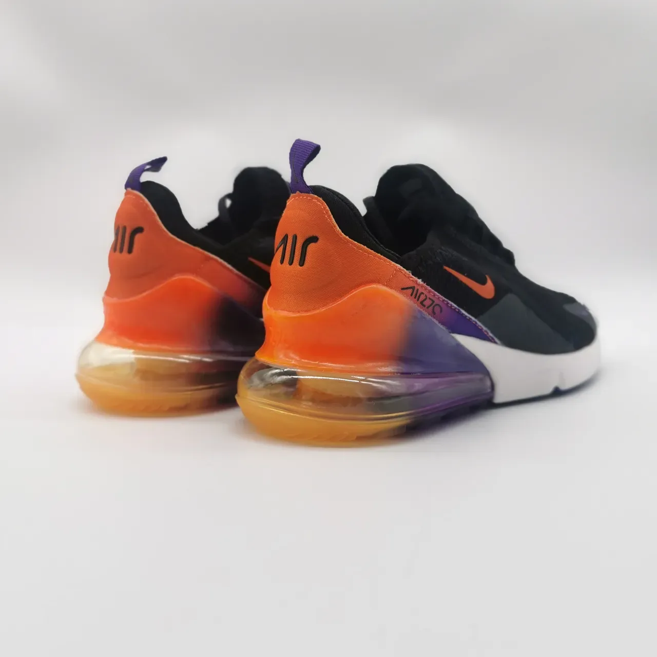 Nike Air Max 270 Black Orange Purple Gradient Lifestyle Sneakers 3