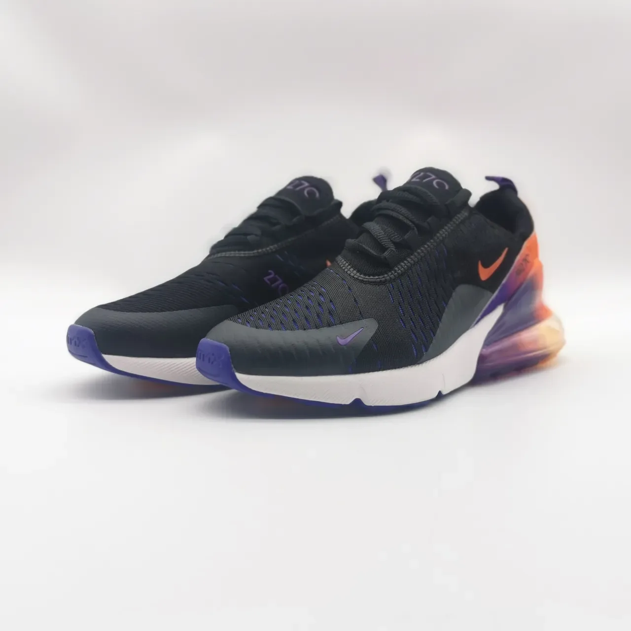 Nike Air Max 270 Black Orange Purple Gradient Lifestyle Sneakers 6