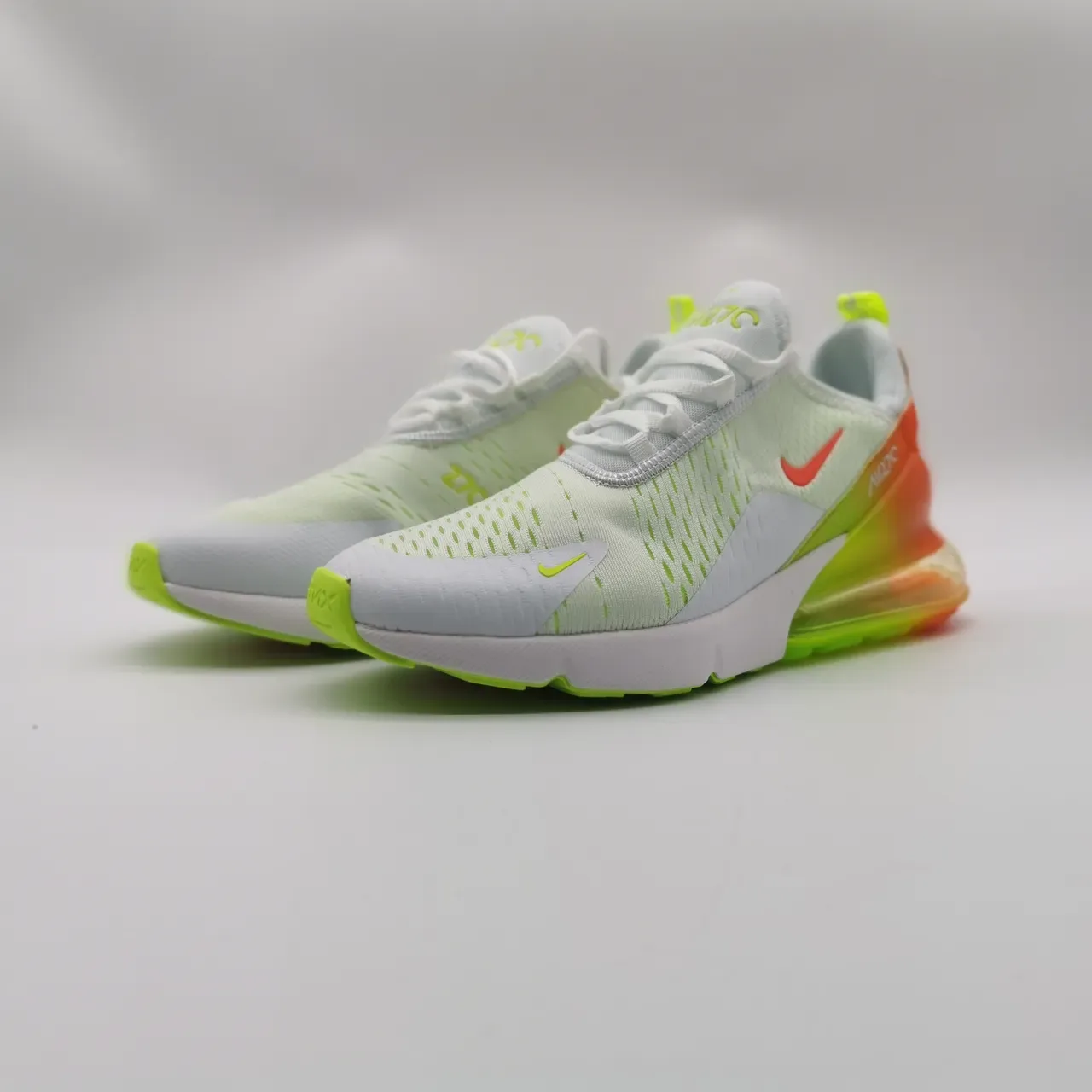 Nike Air Max 270 White Lime Orange Lifestyle Sneakers 6
