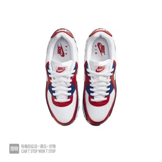 Nike Air Max 90 Red Navy White Lifestyle Sneakers 4