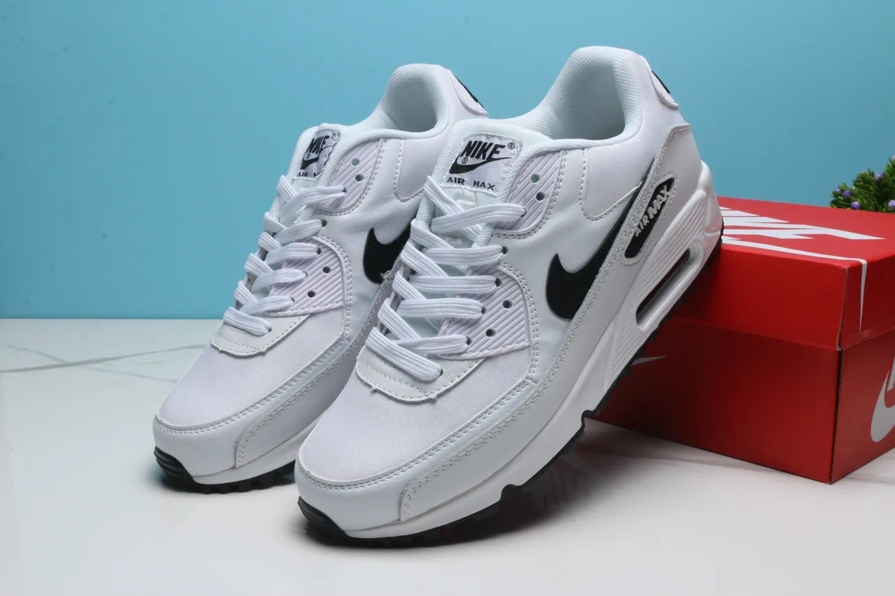 Nike Air Max 90 White Black Lifestyle Sneakers 5