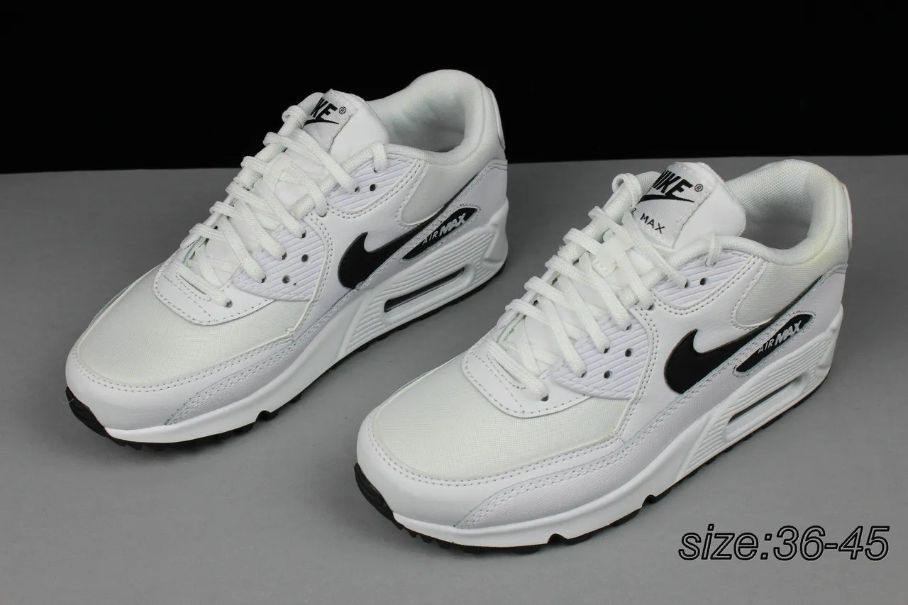 Nike Air Max 90 White Black Lifestyle Sneakers 15