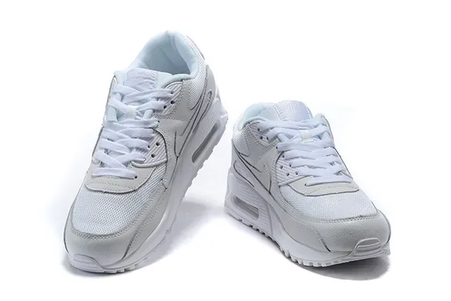 Nike Air Max 90 White Monochromatic Lifestyle Sneakers 3