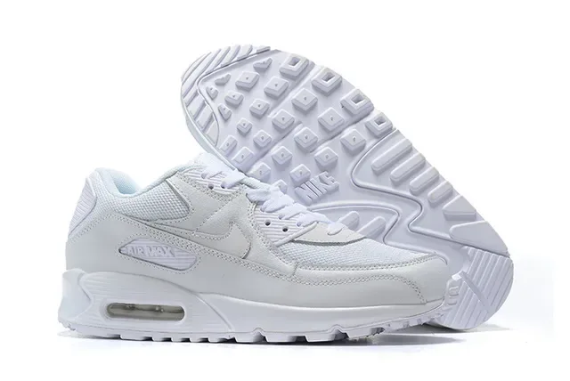Nike Air Max 90 White Monochromatic Lifestyle Sneakers 5