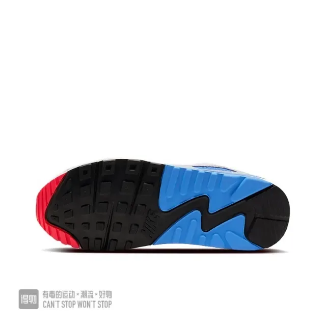 Nike Air Max 90 Sneakers Lifestyle Blanc Rouge Bleu 4