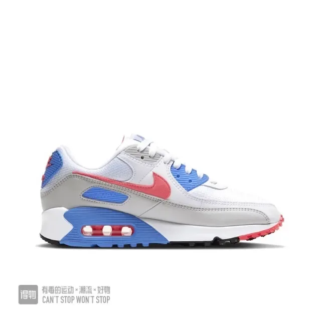 Nike Air Max 90 Sneakers Lifestyle Blanc Rouge Bleu 6