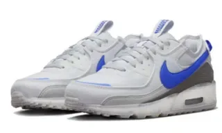 Nike Air Max 90 White Royal Blue Gray Lifestyle Sneakers 4