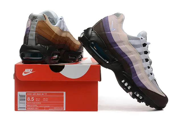 Nike Air Max 95 Beige Purple Brown Lifestyle Sneakers 2
