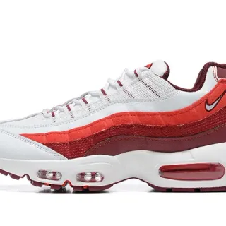 Nike Air Max 95 White Red Maroon Lifestyle Sneakers