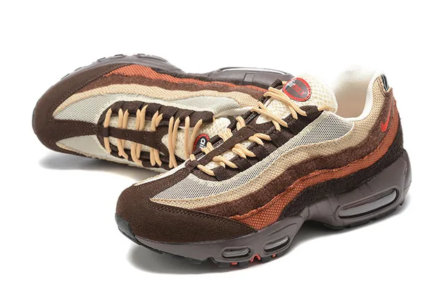 Nike Air Max 95 White Red Maroon Lifestyle Sneakers 5