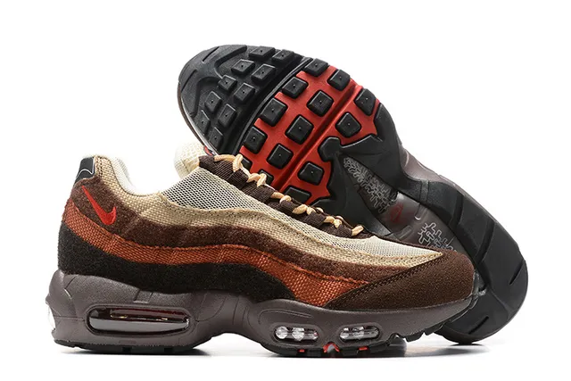 Nike Air Max 95 White Red Maroon Lifestyle Sneakers 6