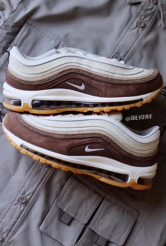 Nike Air Max 97 Brown and Cream Lifestyle Sneakers 6
