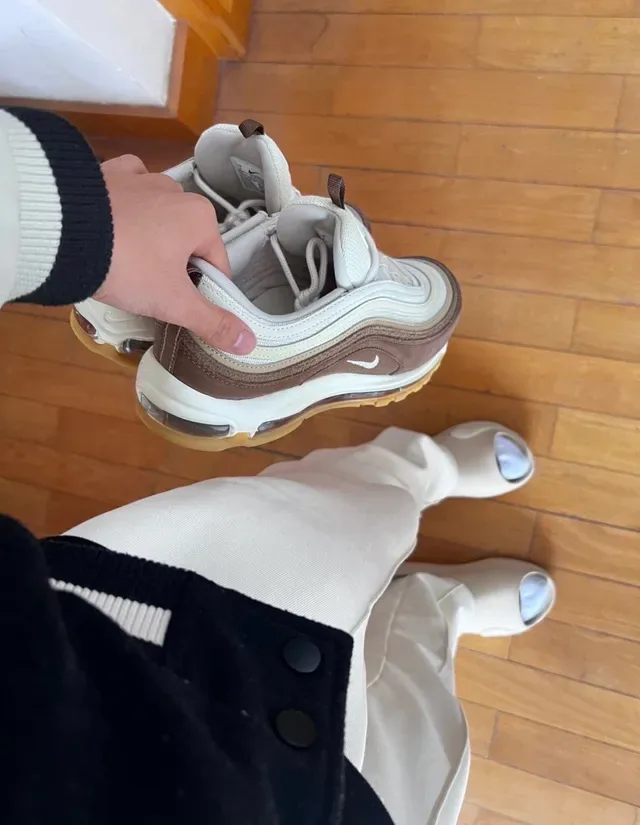 Nike Air Max 97 Brown and Cream Lifestyle Sneakers 7