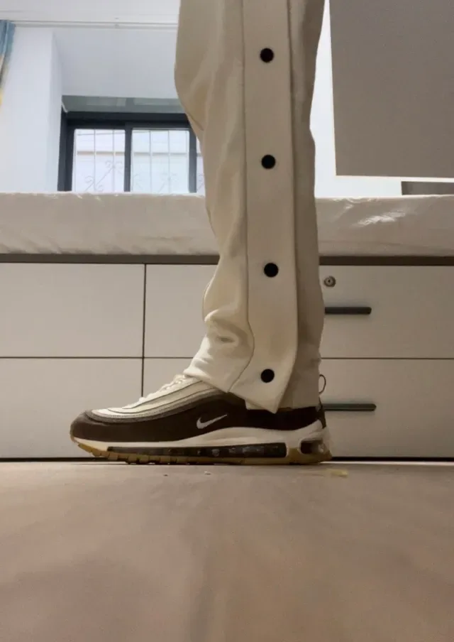 Nike Air Max 97 Brown and Cream Lifestyle Sneakers 8