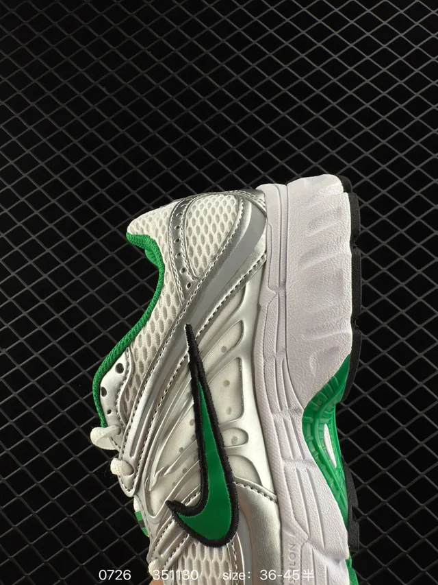 Nike Air Max Moto 2K Branco Verde em forma de onda gaiola sintético aberta malha superior tênis de corrida 3