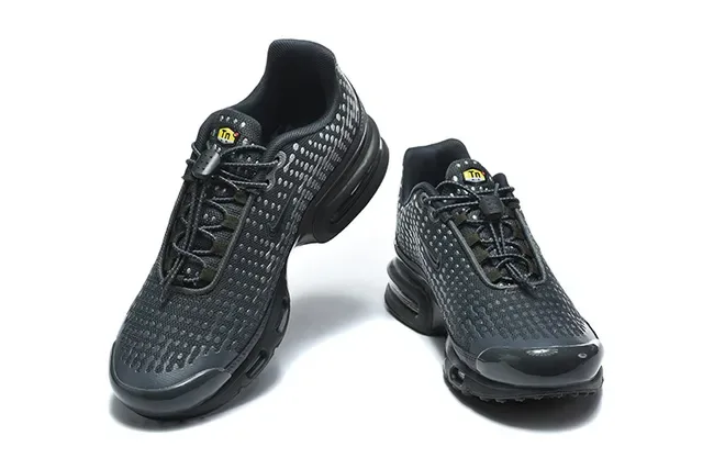 Nike Air Max Plus Perforated Monochrome Lifestyle Sneakers 22