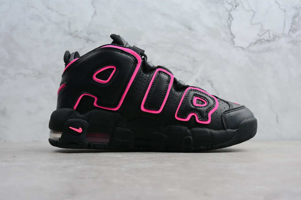耐克 Air More Uptempo 黑粉篮球鞋 8