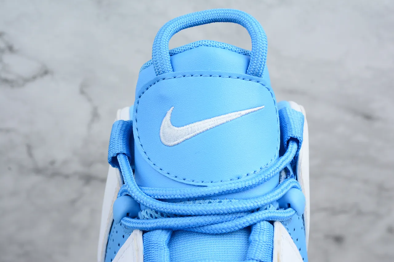 Nike Air More Uptempo Light Blue and White Basketball Shoes 3
