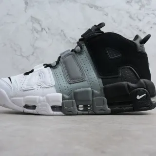 Nike Air More Uptempo White Gray Black Basketball Shoes
