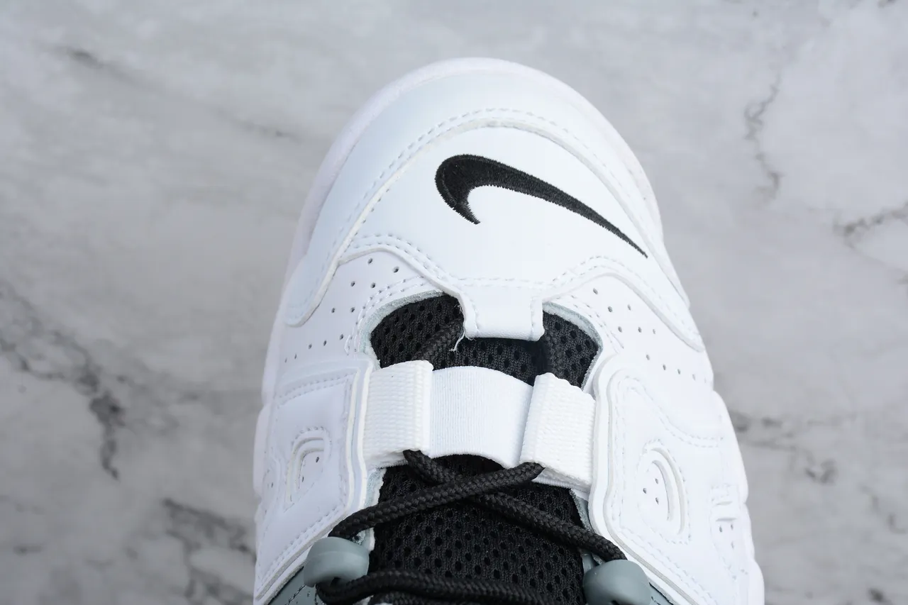 Nike Air More Uptempo White Gray Black Basketball Shoes 8