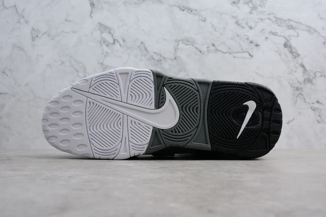 Nike Air More Uptempo White Gray Black Basketball Shoes 9