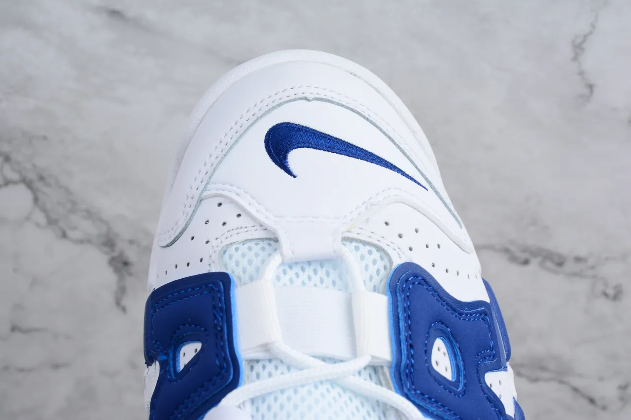 Nike Air More Uptempo White Royal Blue Red Basketball Shoes 3