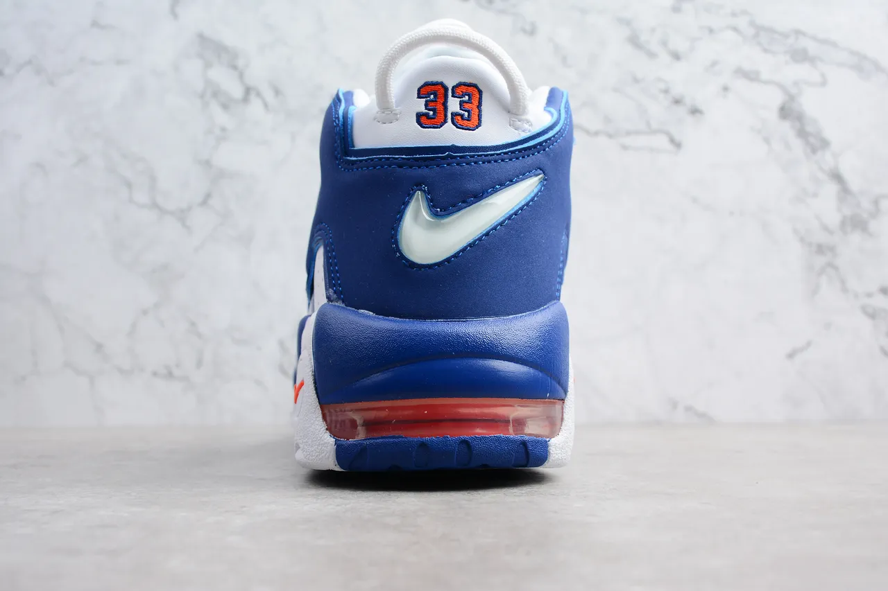 Nike Air More Uptempo White Royal Blue Red Basketball Shoes 4
