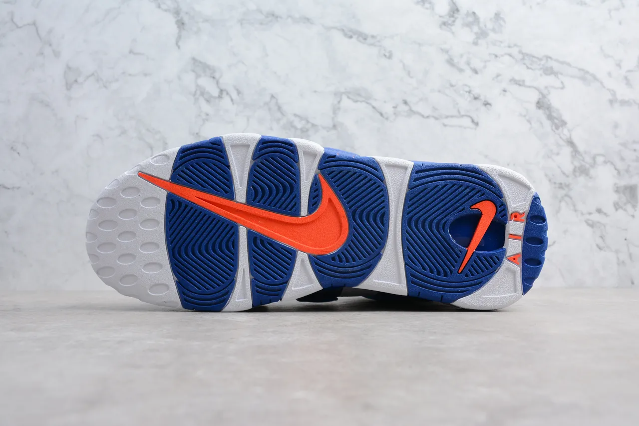 Nike Air More Uptempo White Royal Blue Red Basketball Shoes 5