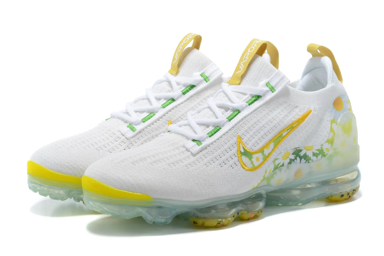 Nike Air VaporMax Daisy Print White Yellow Green Lifestyle Sneakers 15