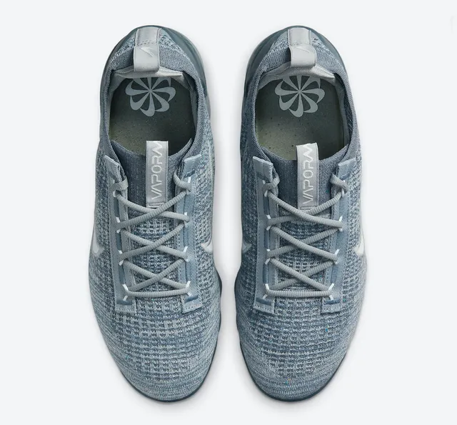 Nike Air VaporMax Flyknit Gray Blue Lifestyle Sneakers 4