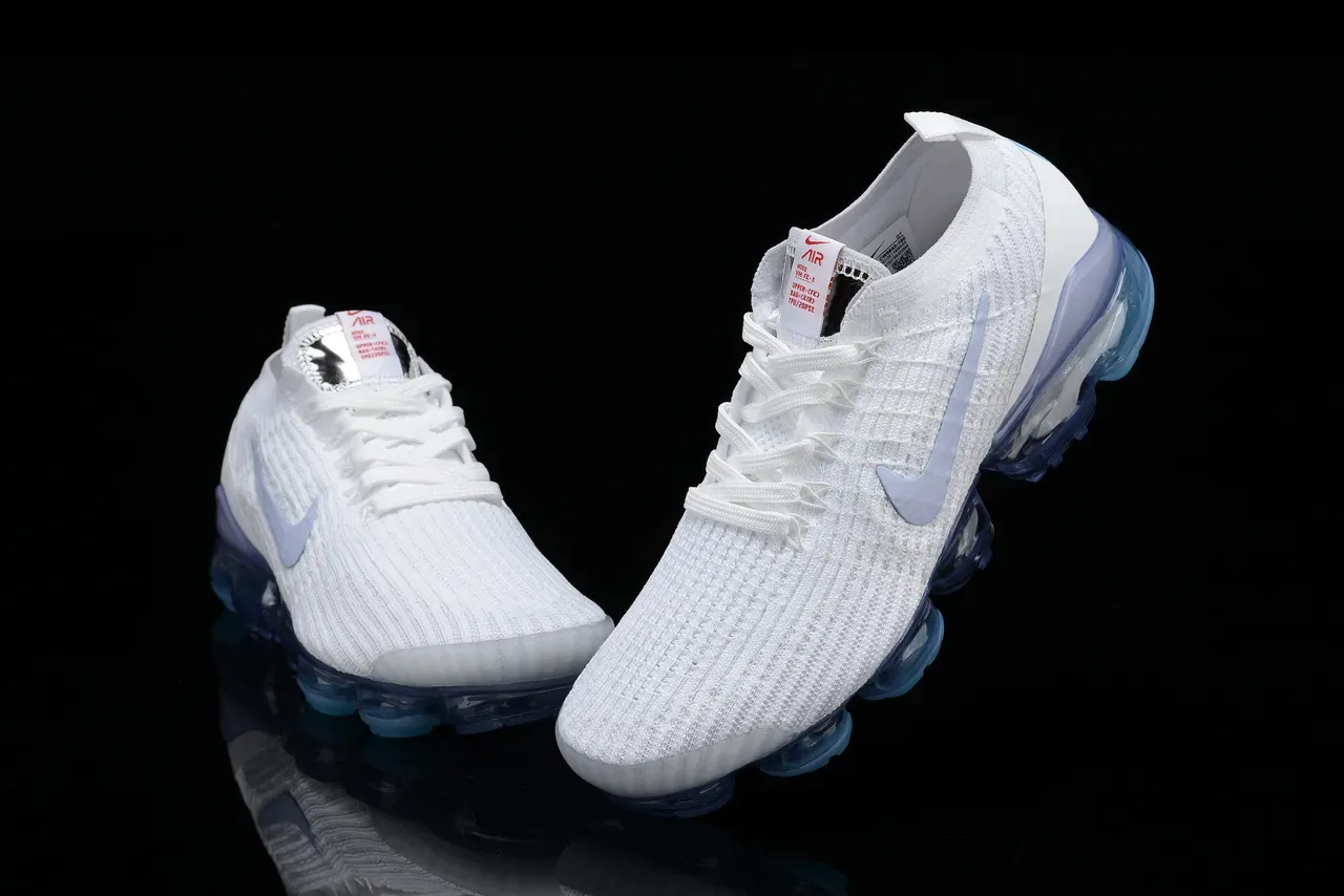 Nike Air VaporMax Flyknit White Light Blue Lifestyle Sneakers 2