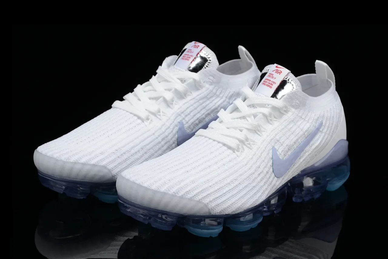 Nike Air VaporMax Flyknit White Light Blue Lifestyle Sneakers 4