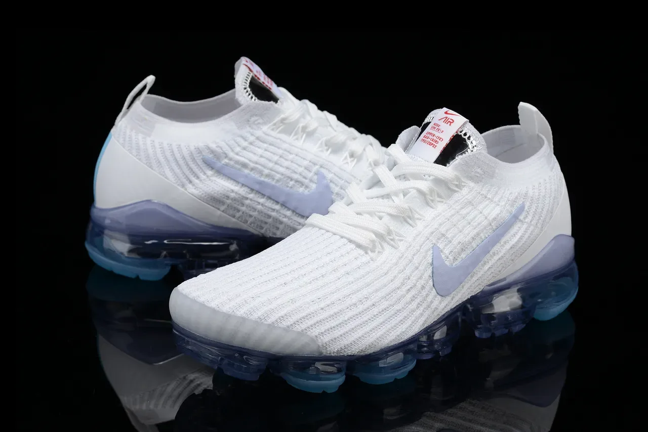 Nike Air VaporMax Flyknit White Light Blue Lifestyle Sneakers 5