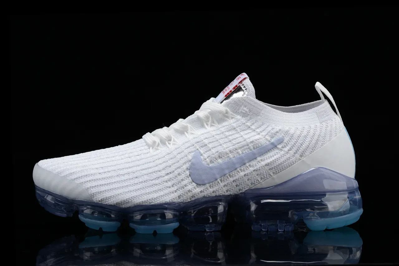 Nike Air VaporMax Flyknit White Light Blue Lifestyle Sneakers 9