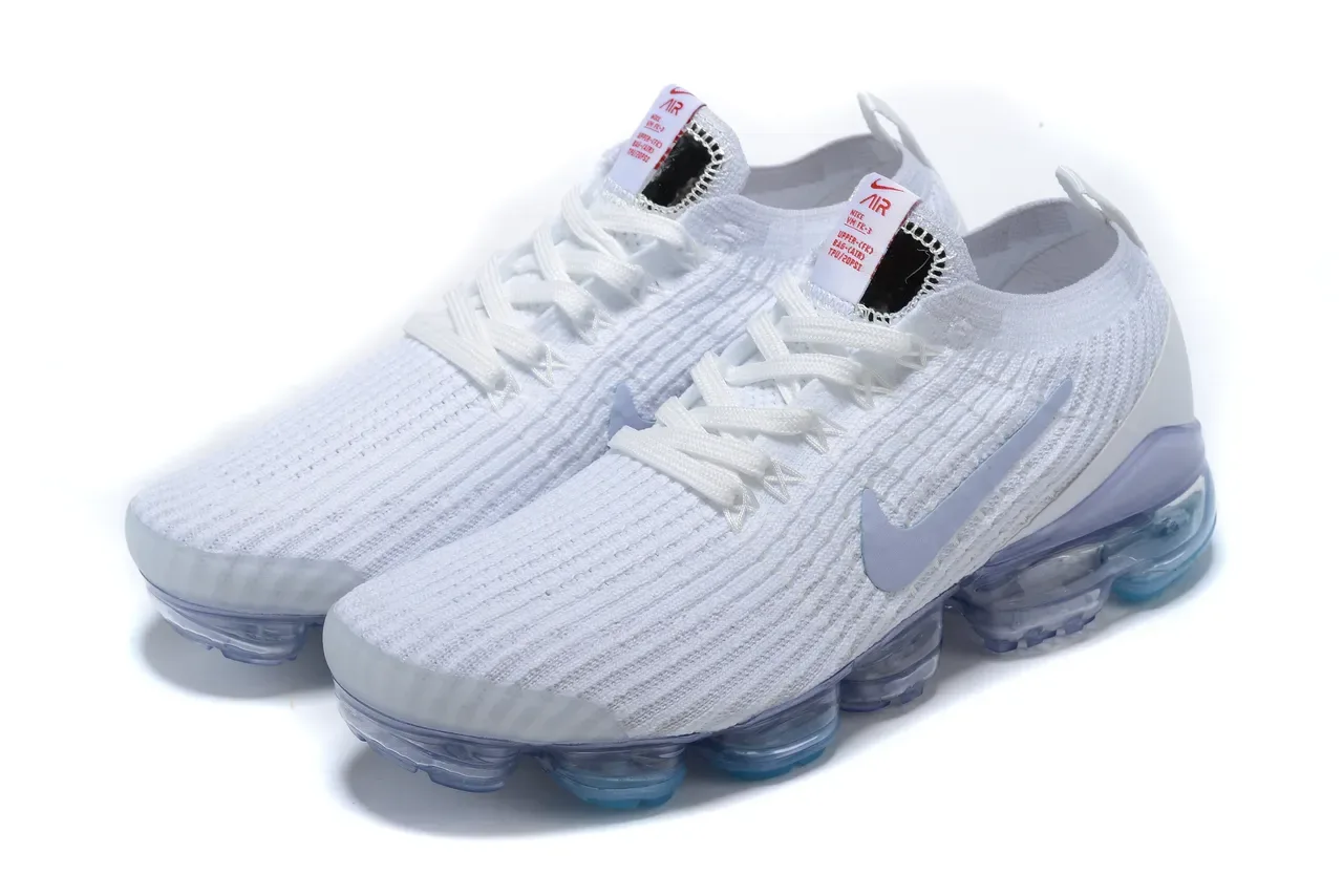 Nike Air VaporMax Flyknit White Light Blue Lifestyle Sneakers 11