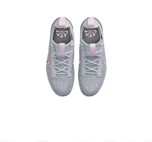 Nike Air VaporMax Flyknit Women's Gray and Pink Lifestyle Sneakers 4