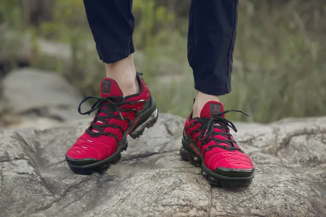 Nike Air VaporMax Plus Red Black Lifestyle Sneakers 5