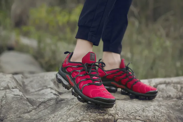 Nike Air VaporMax Plus Red Black Lifestyle Sneakers 6