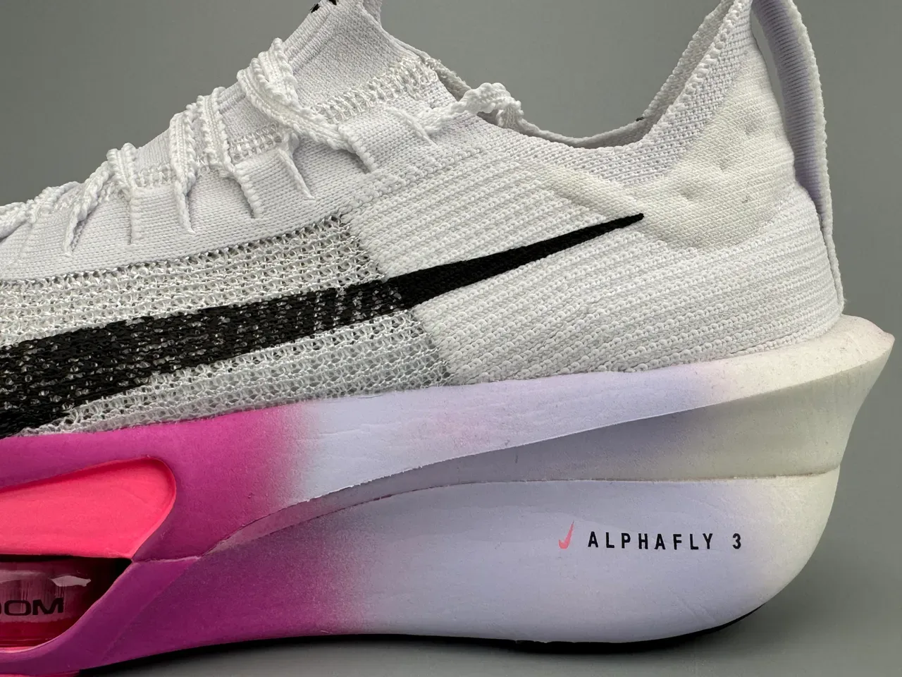 Nike Air Zoom Alphafly 3 Branco Preto Magenta Tênis de corrida 3
