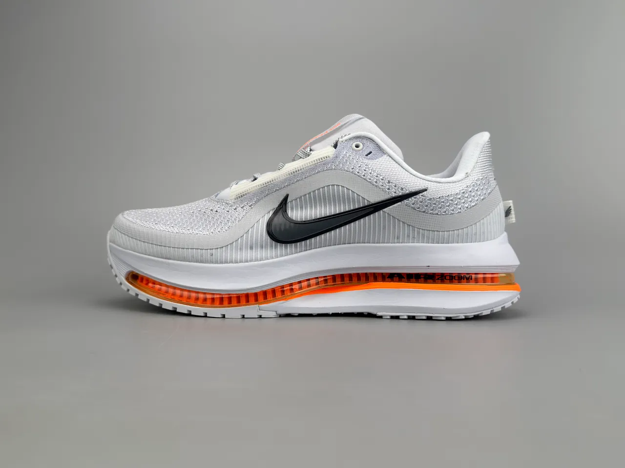 Nike Air Zoom Pegasus Gris Naranja Malla Engineered Superior Unidad Visible Largo Completo Zapatillas de Running 9