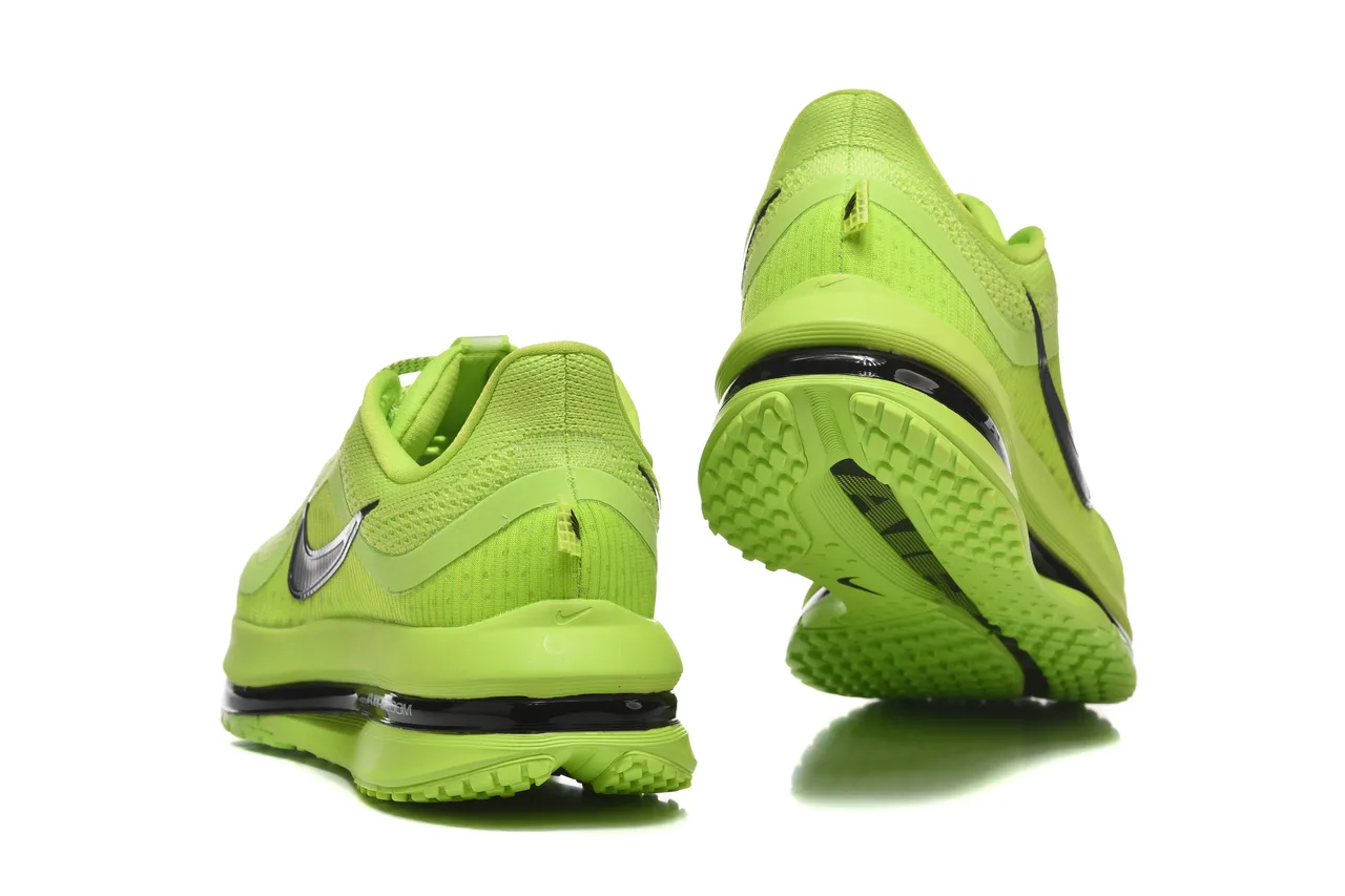 Nike Air Zoom Pegasus Vert Noir Respirant Tricoté Maille Supérieure Swoosh Overlay Chaussures de course 2