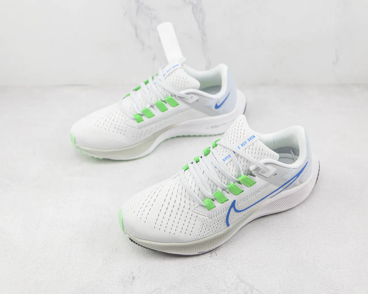 Nike Air Zoom Pegasus White Blue Green Running Shoes 4