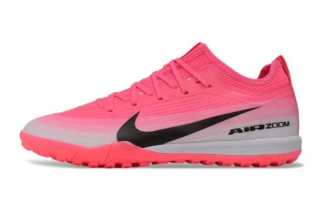 Nike Air Zoom وردي أسود صوفي أعلى تدرج عشب أحذية كرة القدم 8